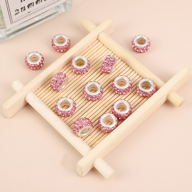 Wholesale 12mm Pandora Clay DIY Rhinestones Beads 100PCS